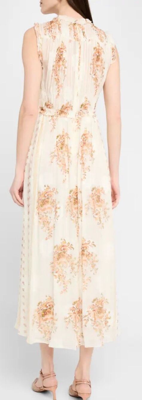 Ulla Johnson Kasia Sleeveless Floral Silk Midi Dress New with Tags Size 8 - Picture 3 of 10